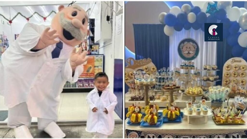 Niño de 2 años celebra su cumpleaños con temática del Dr. Simi