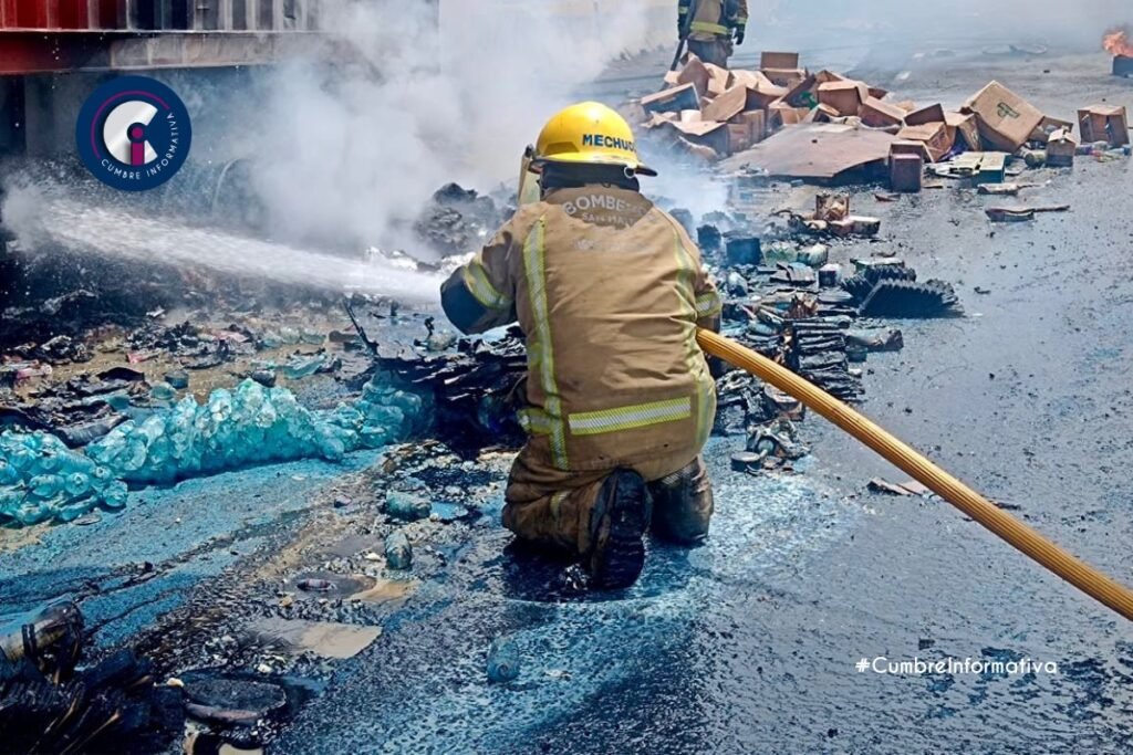 'bomberos de San Mateo participan en incendio'