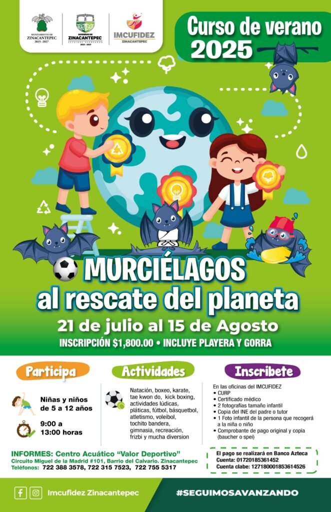 IMCUFIDEZ impulsa hábitos saludables con su curso de verano 2025 en Zinacantepec