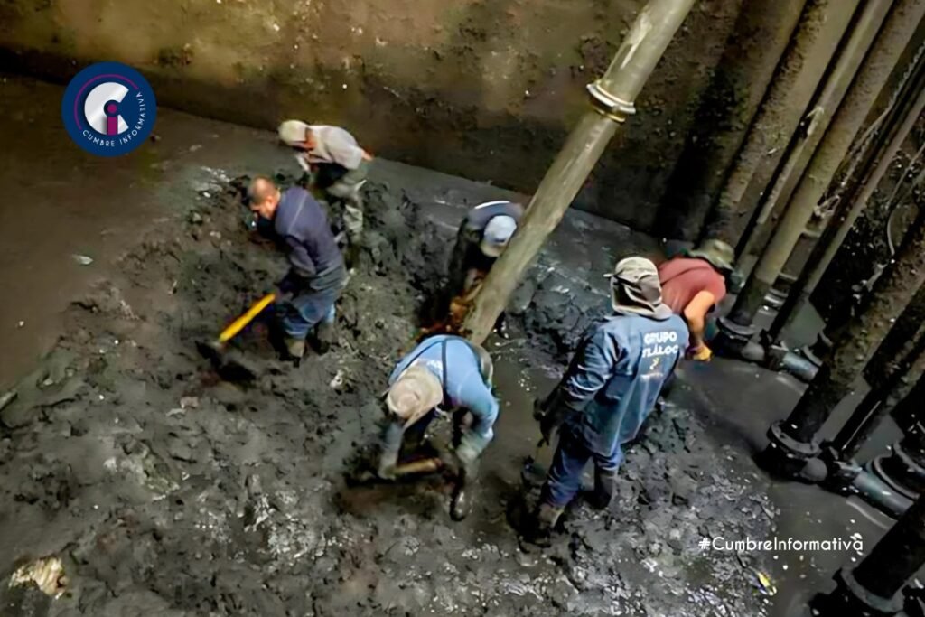 'Edomex limpia cárcamo en Colón y basura en Toluca'