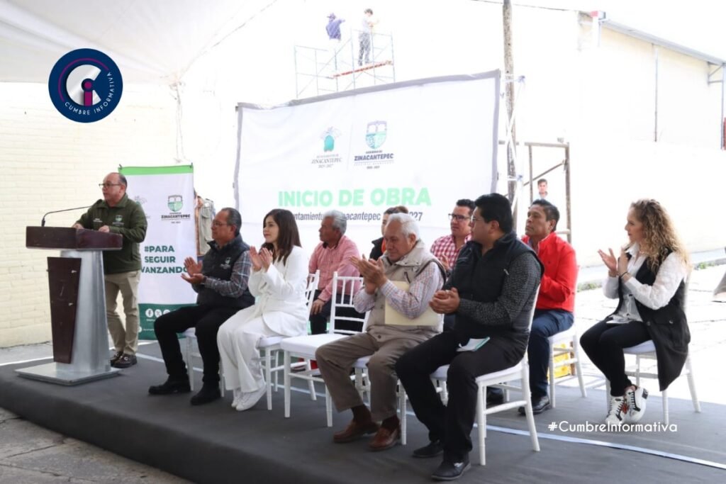 'inician pavimentación en el Calvario Zinacantepec'