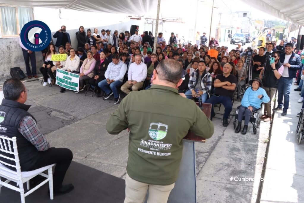 'inician pavimentación en el Calvario Zinacantepec'
