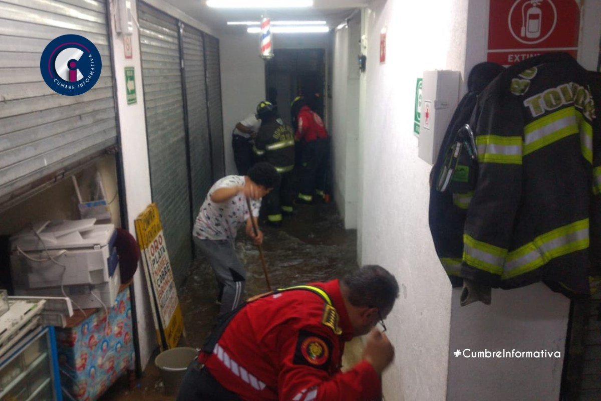 'lluvias en Toluca provocan encharcamientos'