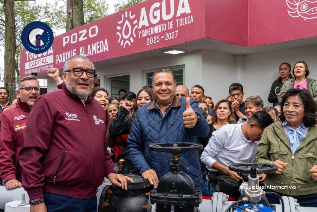 'Toluca inaugura pozo en parque Alameda'