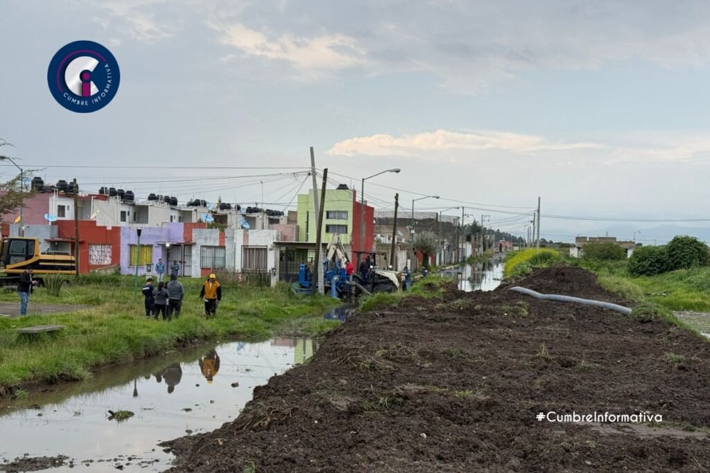 'Calimaya atiende inundaciones en Valle del Nevado'