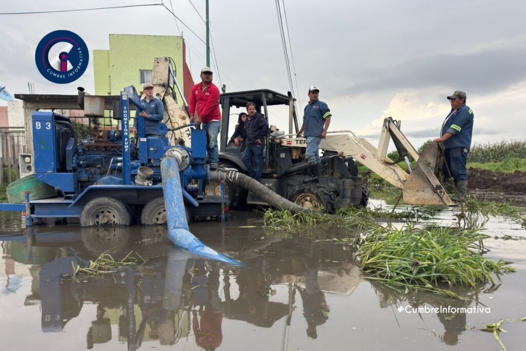 'Calimaya atiende inundaciones en Valle del Nevado'