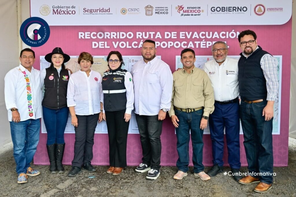 'Delfina Gómez supervisa rutas de evacuación del Popocatépetl'