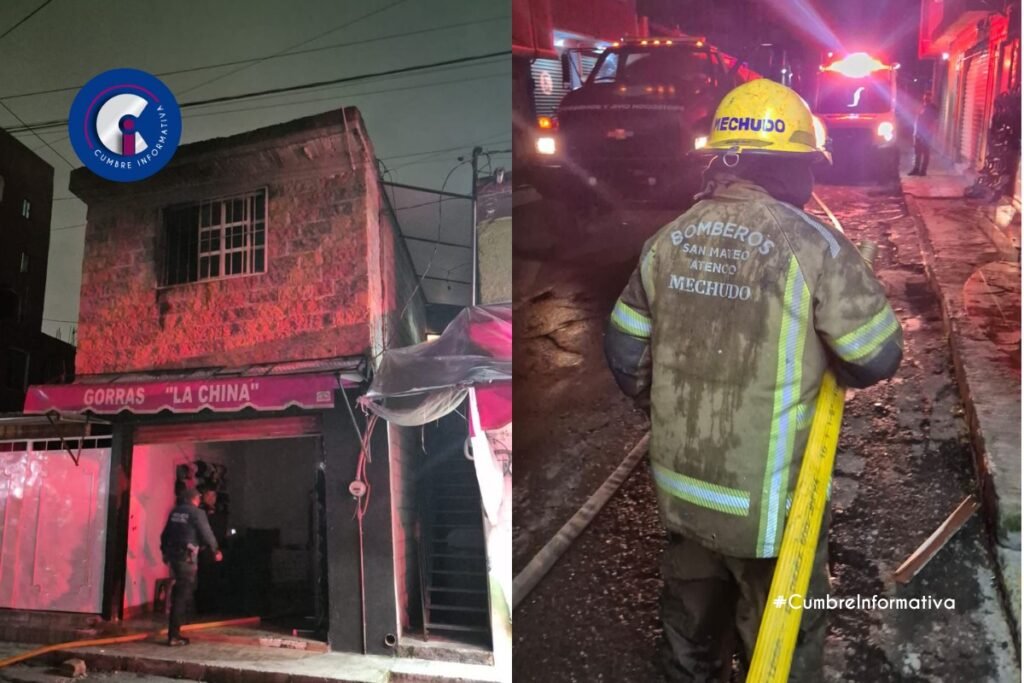 'bomberos controlan incendio en casa de San Mateo Atenco'