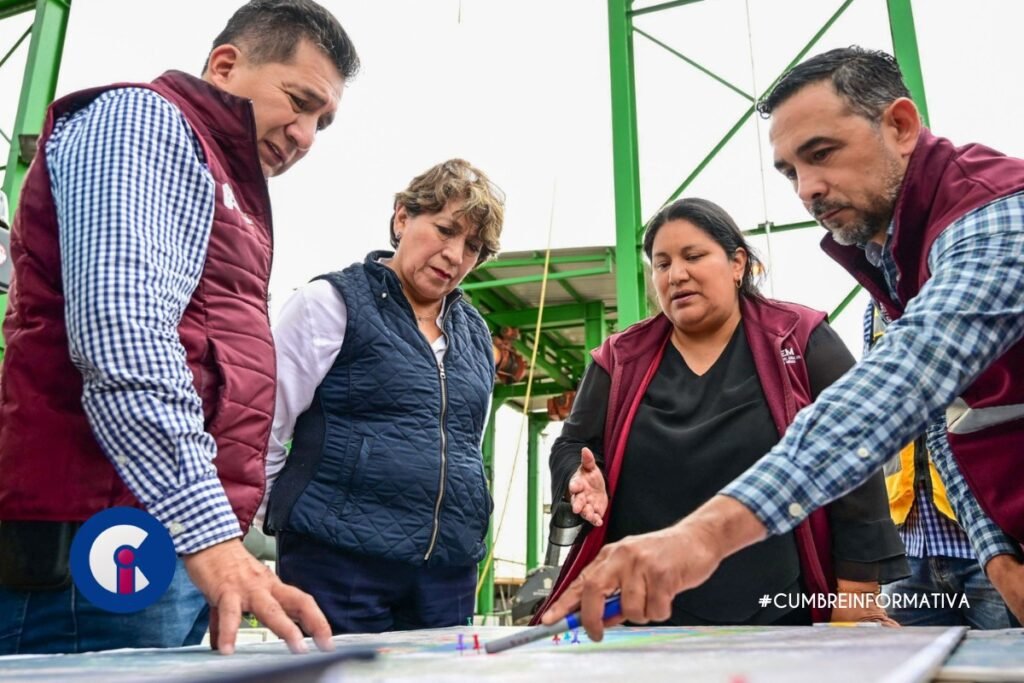 'Delfina Gómez supervisa trabajos en cárcamo de San Mateo Atenco'