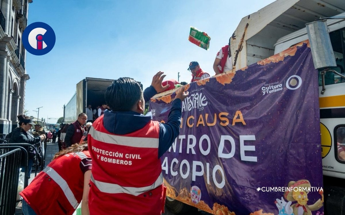 'Toluca 10 toneladas de víveres tras concierto de gloria Trevi'
