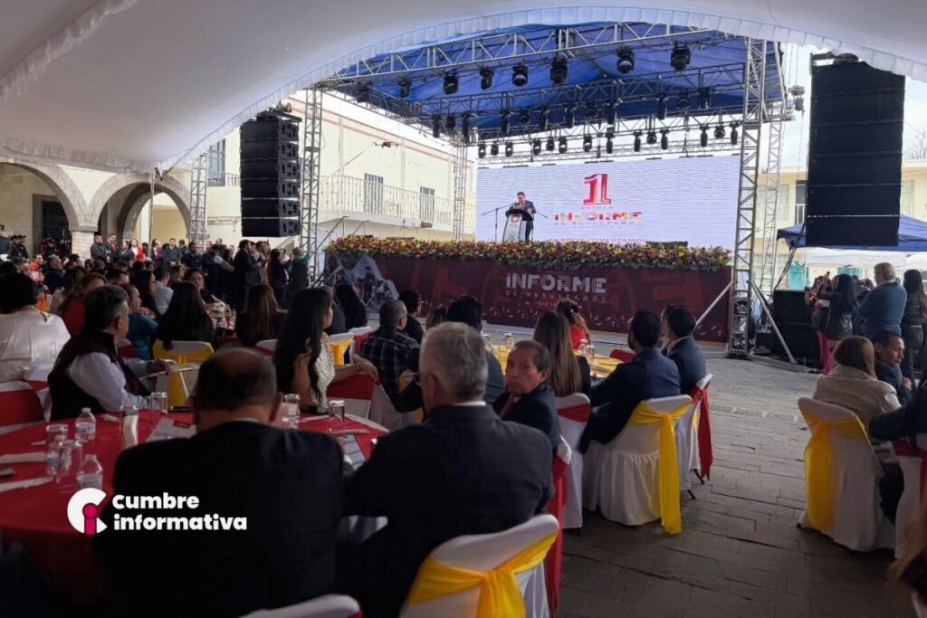 Primer informe de gobierno en Calimaya destaca finanzas sanas, obras públicas y mejoras en seguridad