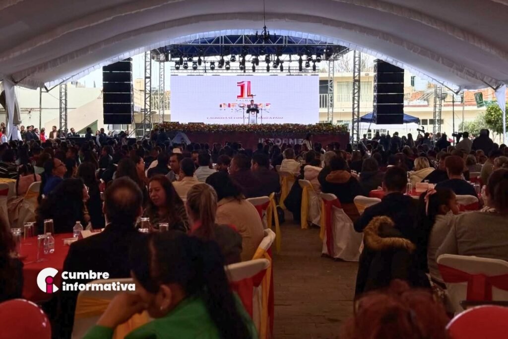 Primer informe de gobierno en Calimaya destaca finanzas sanas, obras públicas y mejoras en seguridad