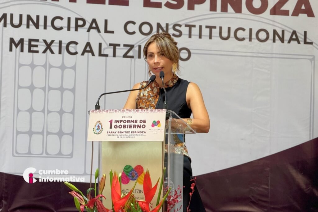 Saray Benítez rinde su primer informe en Mexicaltzingo con respaldo político y compromiso social