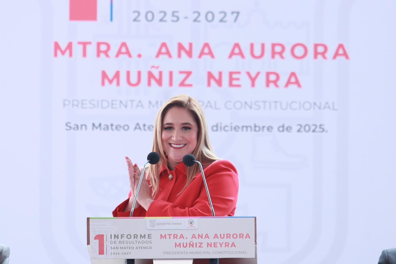 Ana Muñiz rinde Primer Informe en San Mateo Atenco con avances en seguridad y obra pública