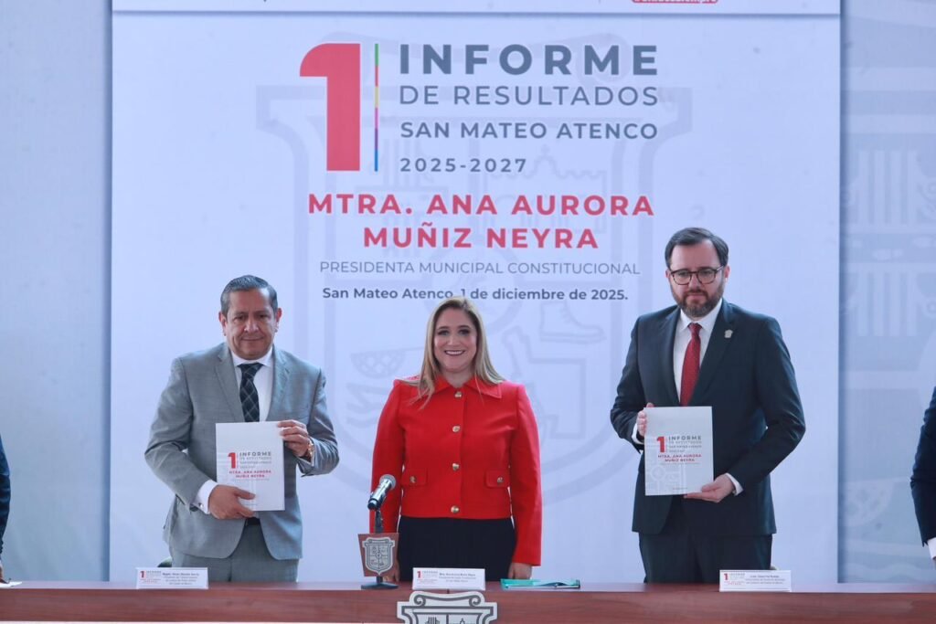 Ana Muñiz rinde Primer Informe en San Mateo Atenco con avances en seguridad y obra pública