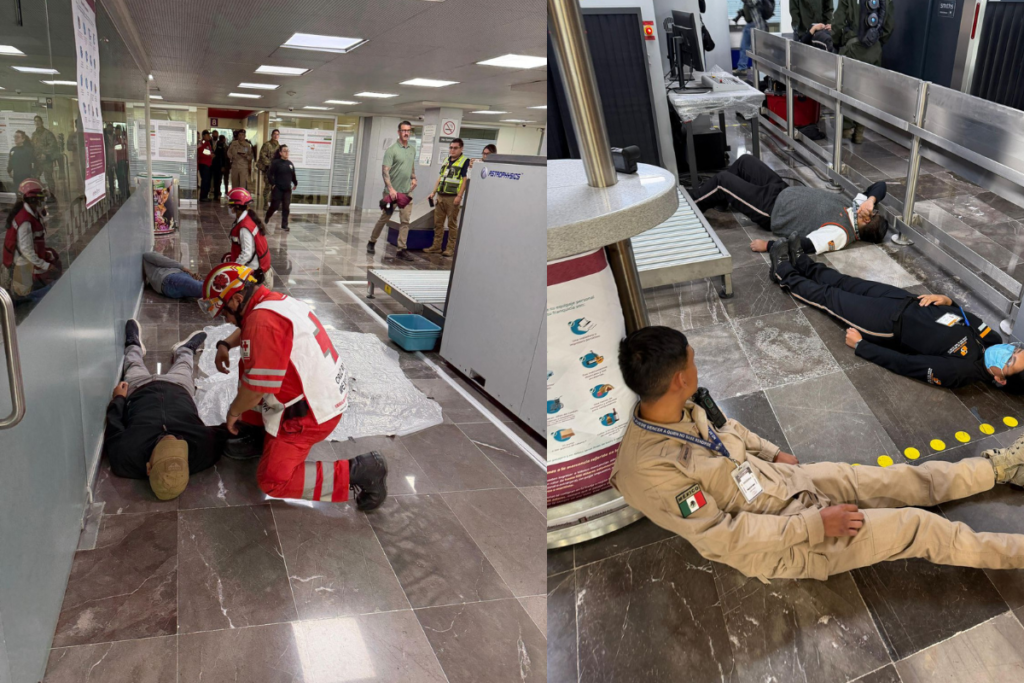 Simulacro radiológico en el Aeropuerto de Toluca