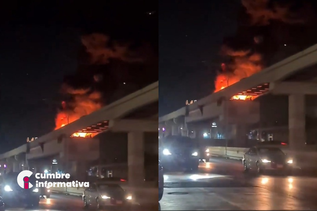 Incendio en obras de la Línea 6 del Metro en Monterrey
