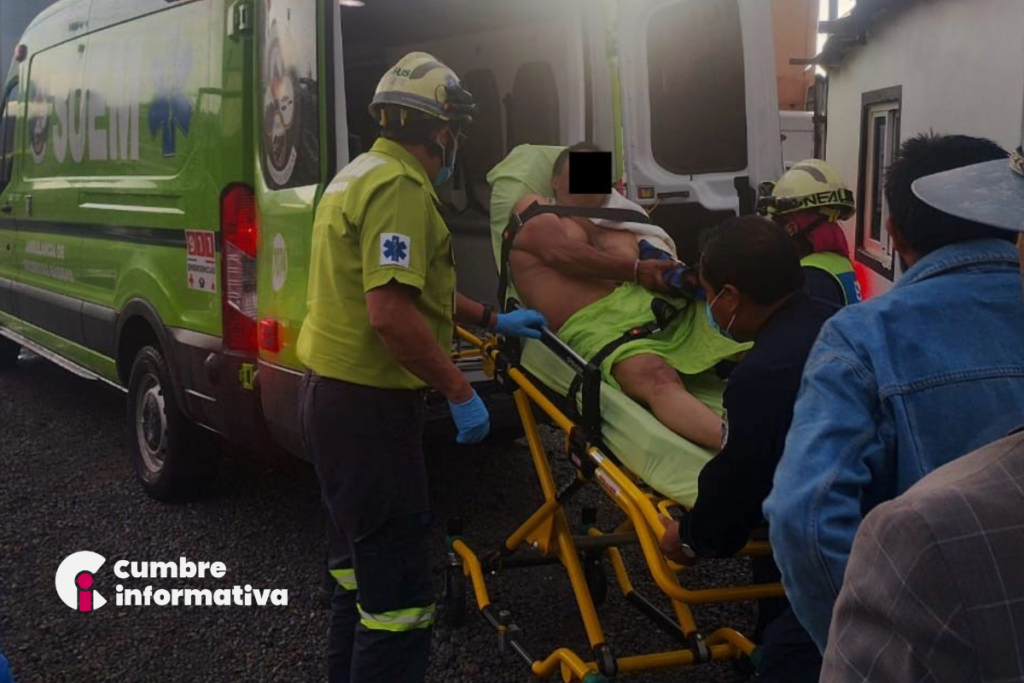 Policía de Toluca auxilia a dos hombres baleados en Calixtlahuaca