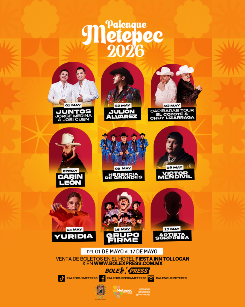 Revelan cartel de la Feria San Isidro Metepec 2026
