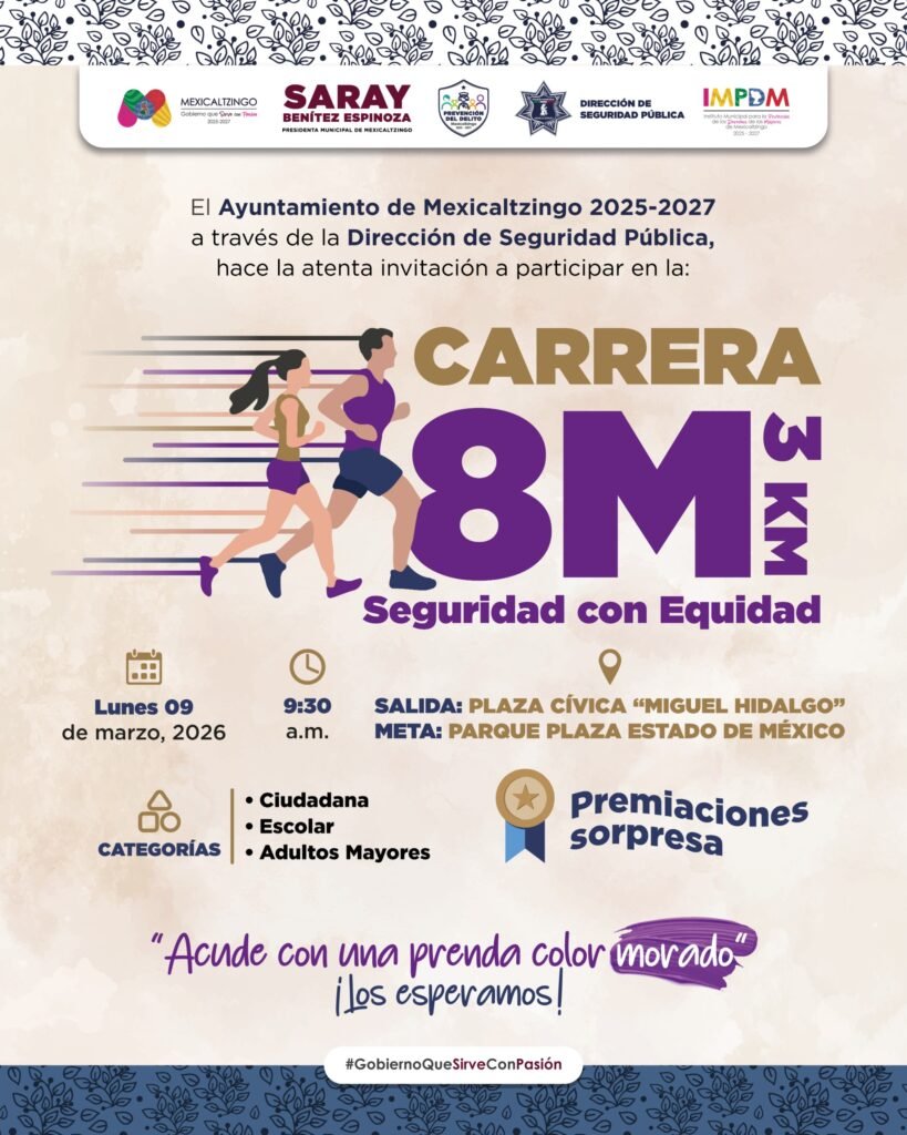 Carrera 8M en Mexicaltzingo